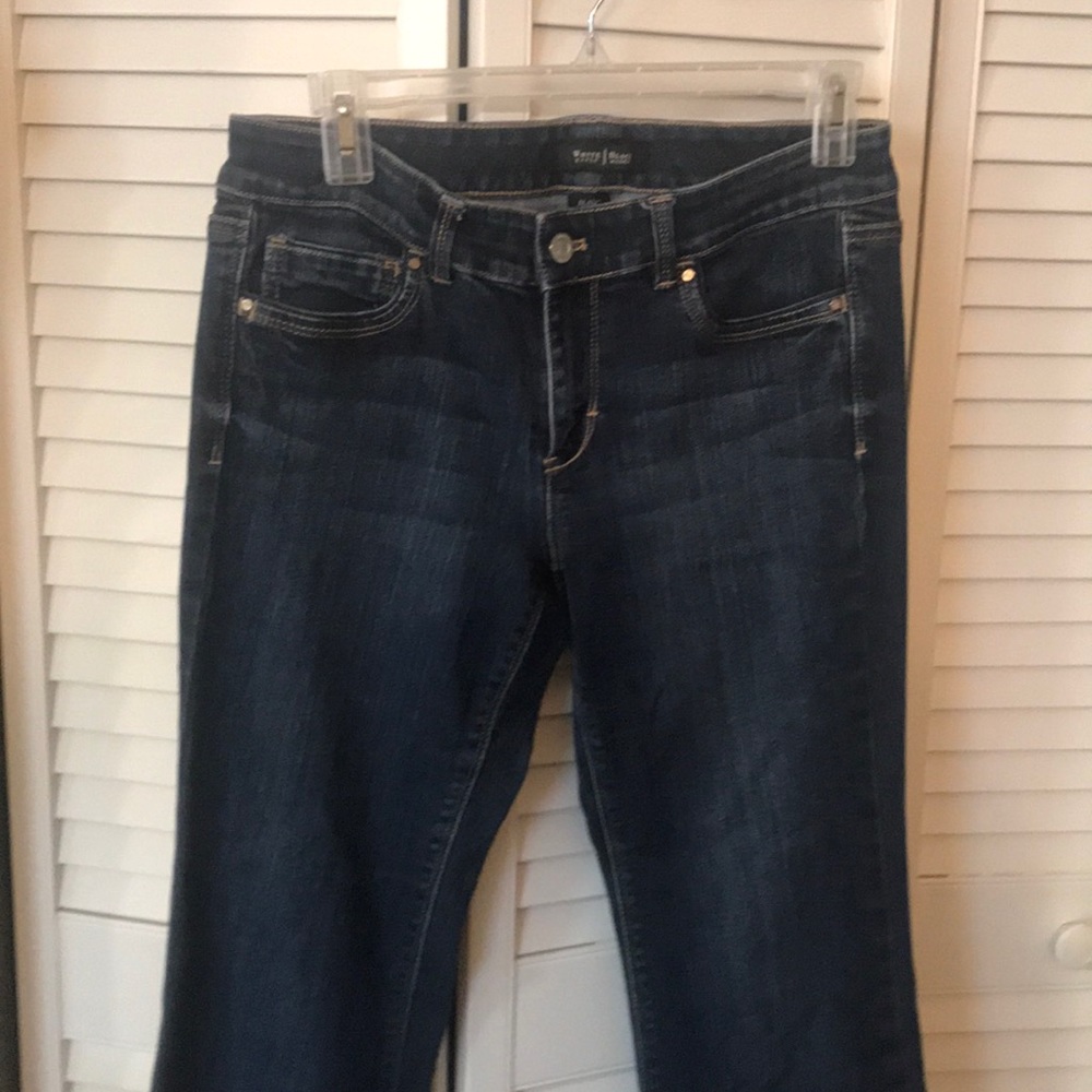 White House Black Market Women's Boot Cut Jeans - Dark Blue